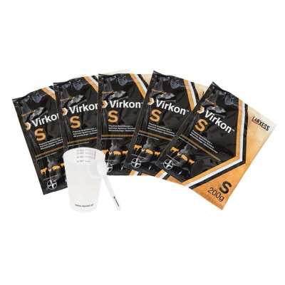 Virkon S 1 kg zestaw 5 x 200 g + łyżka i kubek