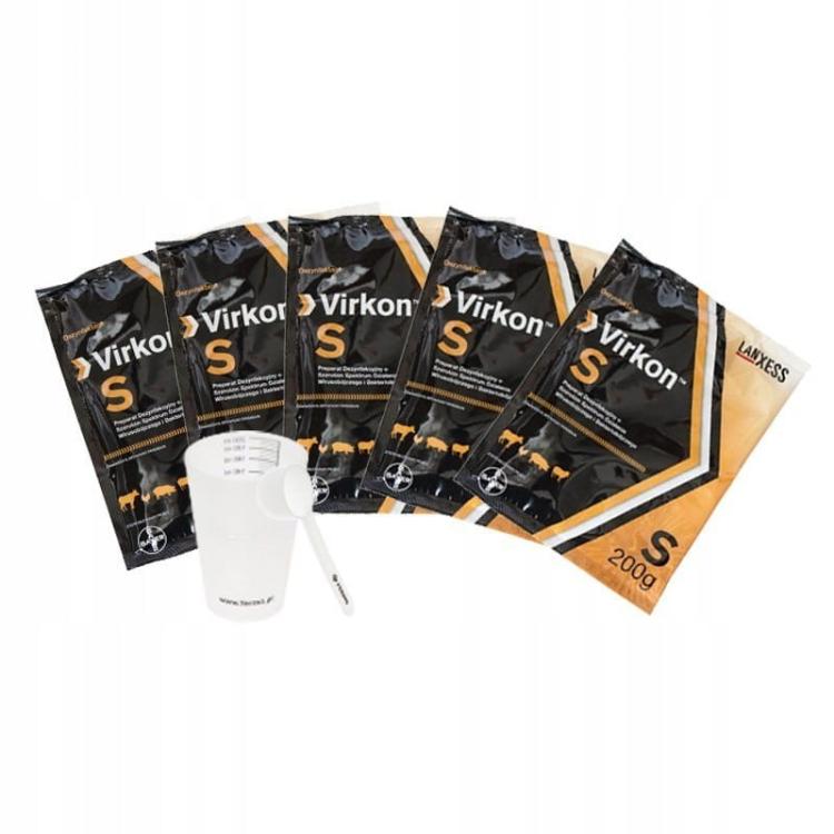 Virkon S 1 kg zestaw 5 x 200 g + łyżka i kubek