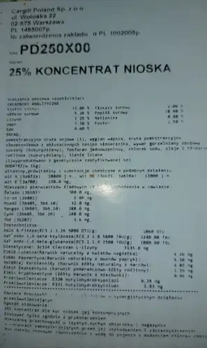Koncentrat 25% Nioska MPU 25kg
