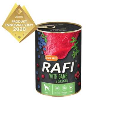 Mokra karma dla psa Rafi z dziczyzną 400 g