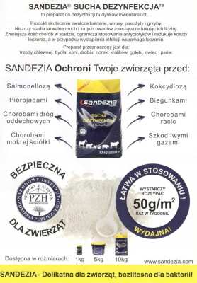 Dezynfekcja, Sandezja, sucha dezynfekcja 10 kg